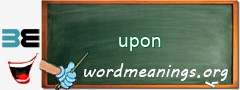 WordMeaning blackboard for upon